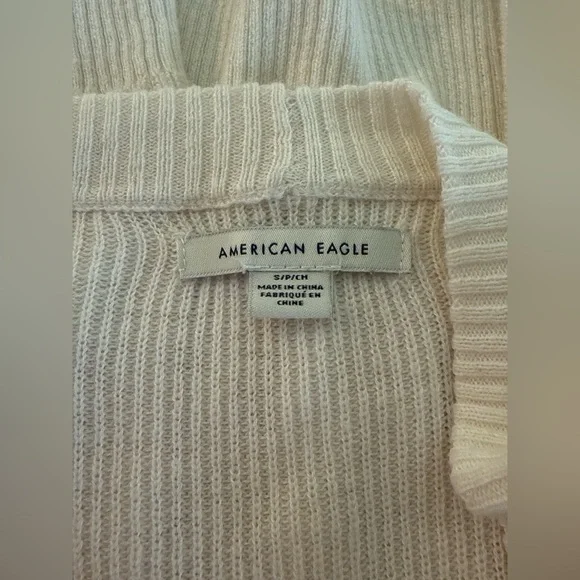 American Eagle Retro Stripe Crew Neck Sweater - Cozy Cotton Blend - Size S - Picture 8 of 9